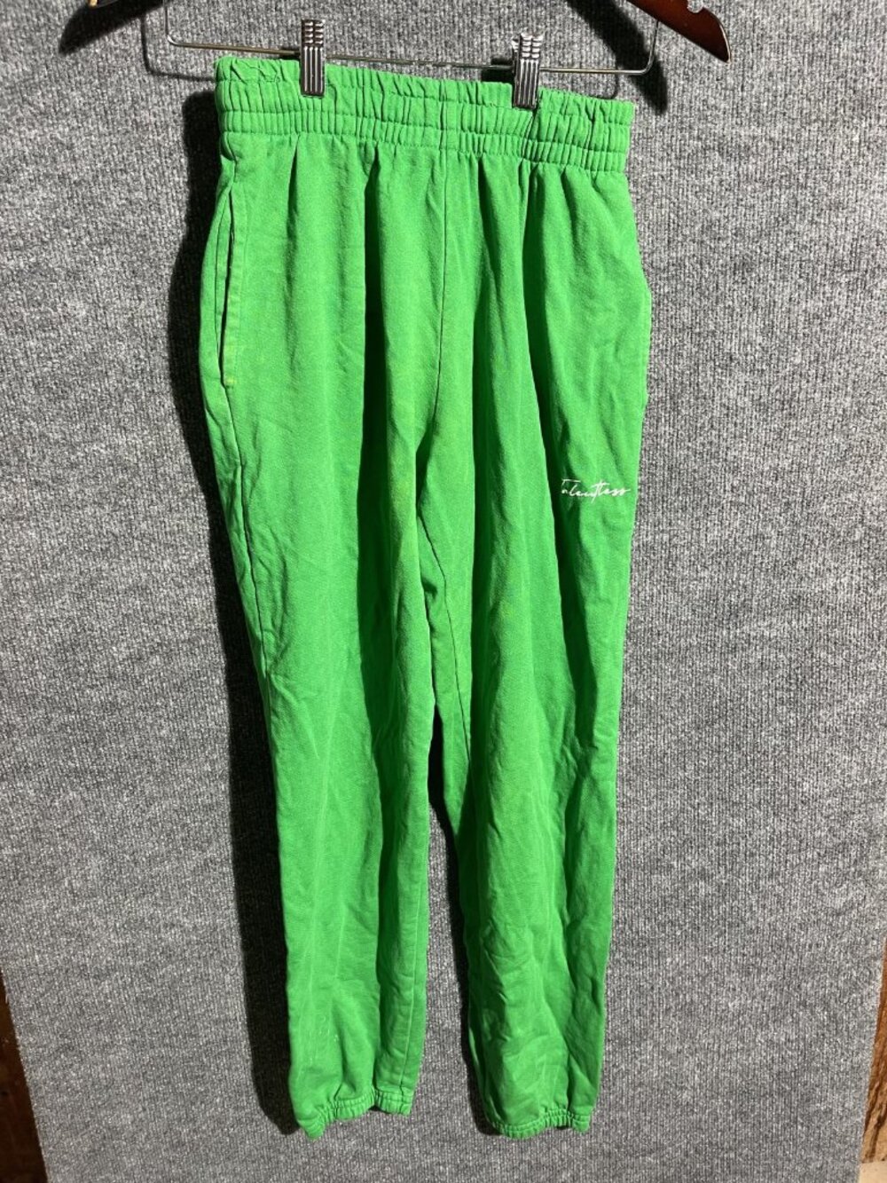 Talentless Sweatpants Mens XS Green Jogger Pants Elastic Waist Cuffed Lounge